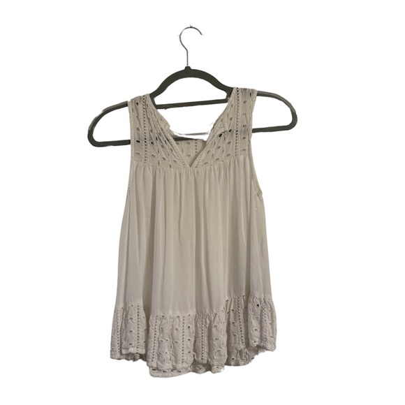 Mango Tan Smocked Bib Collar Blouse - Picture 2 of 3